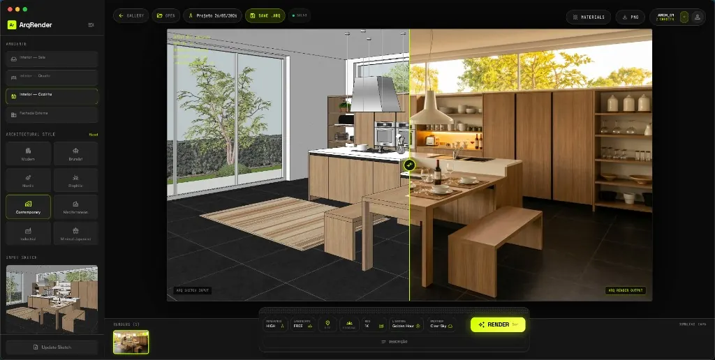Resultado de render em alta resolução